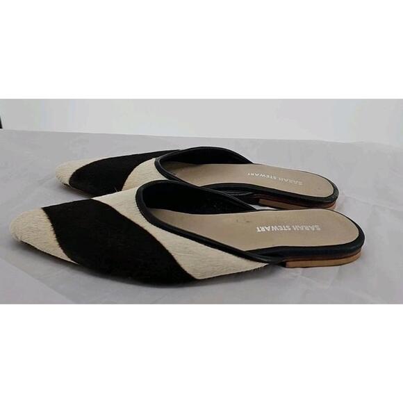 Sarah Stewart Mule Leather & Lambskin Shoes Saddle 7 - Picture 3 of 6